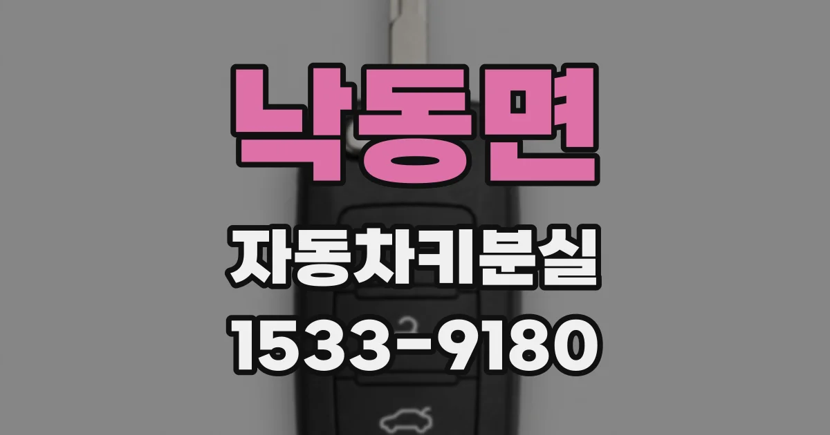 낙동면 자동차키분실