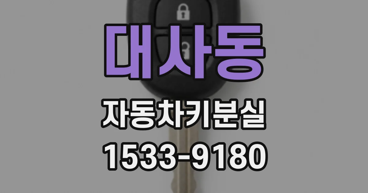 대사동 자동차키분실