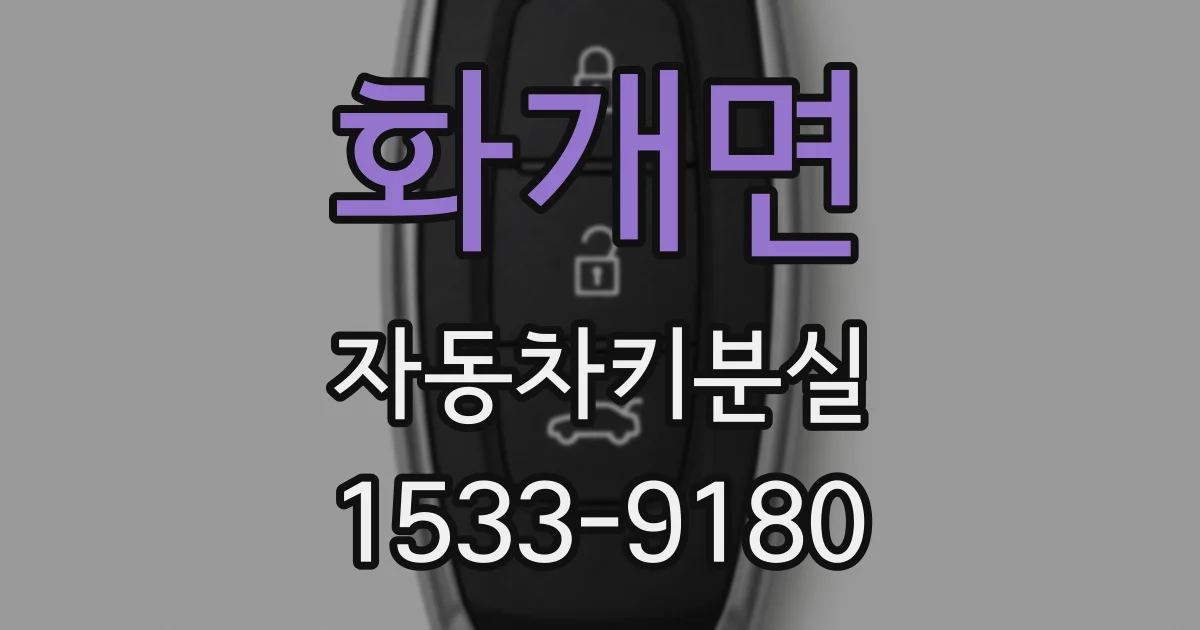 화개면 자동차키분실