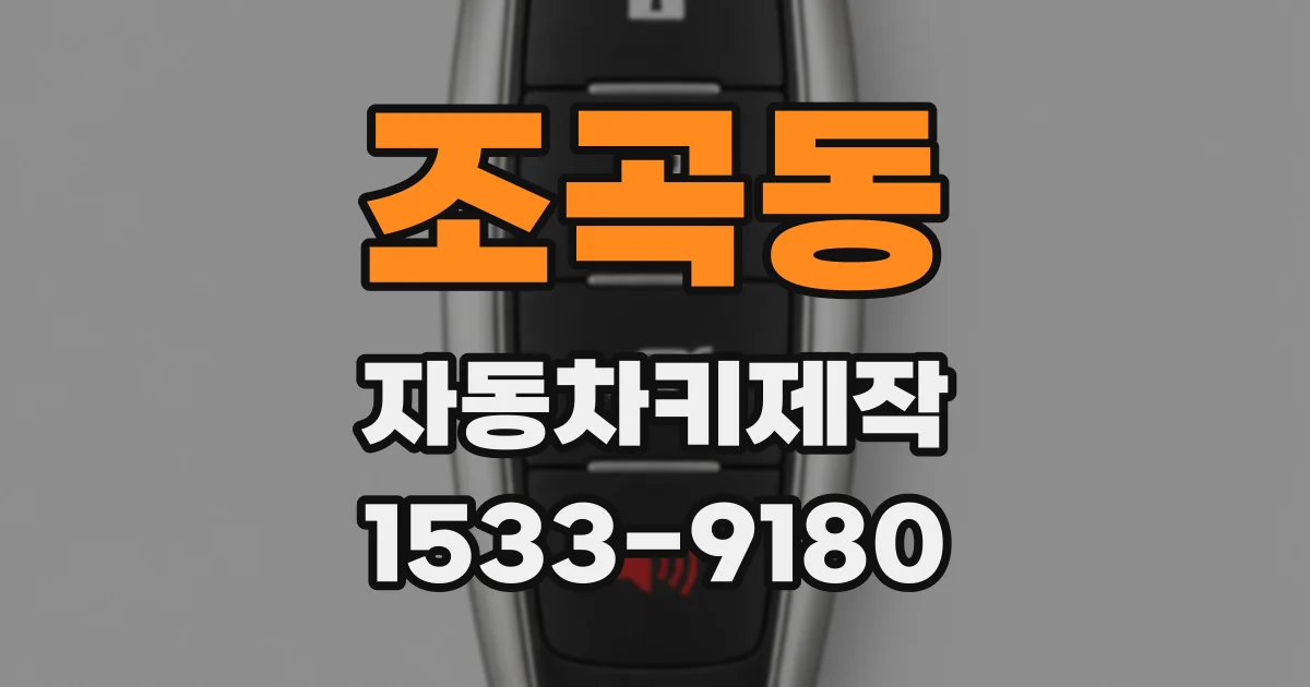 조곡동 자동차키제작