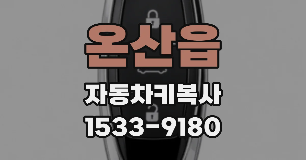 온산읍 자동차키복사