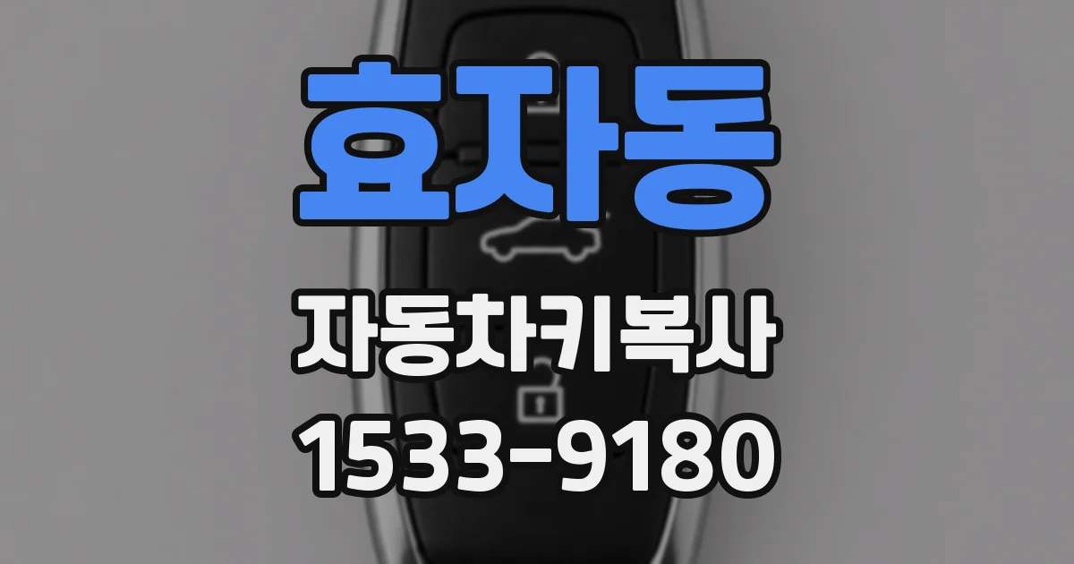 효자동 자동차키복사