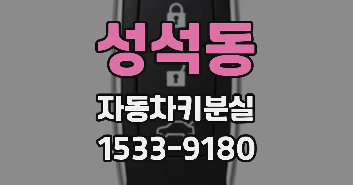 성석동 자동차키분실