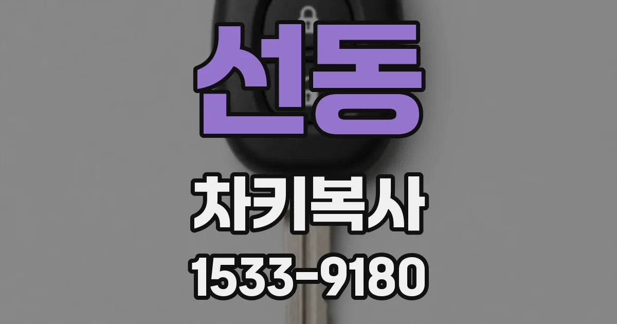 선동 차키복사