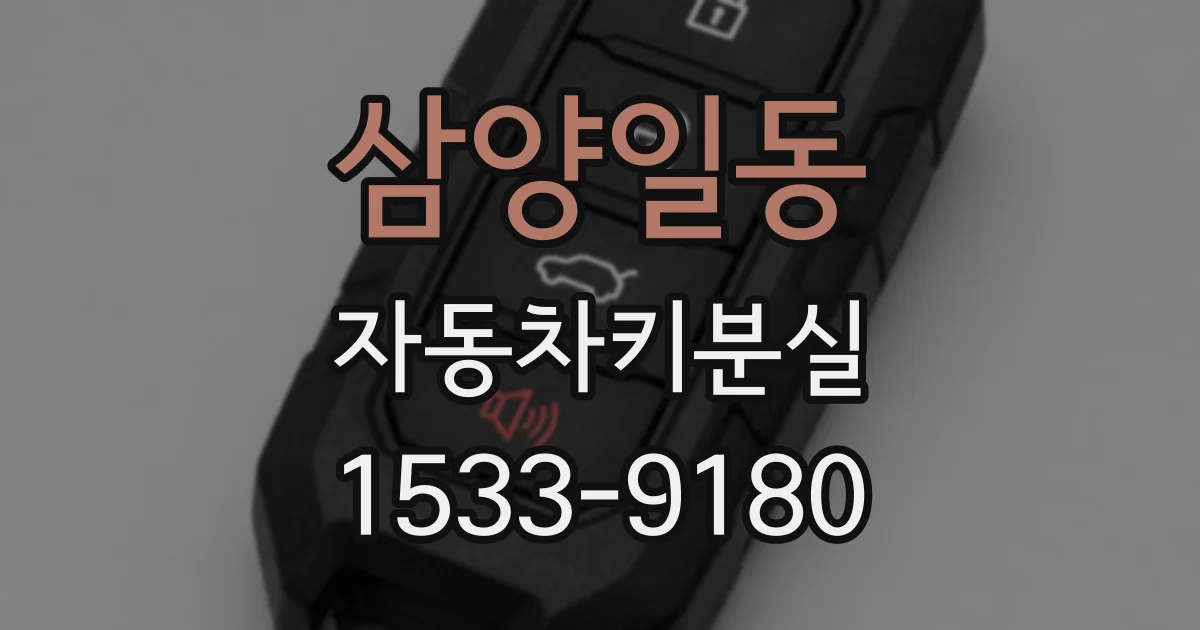 삼양일동 자동차키분실