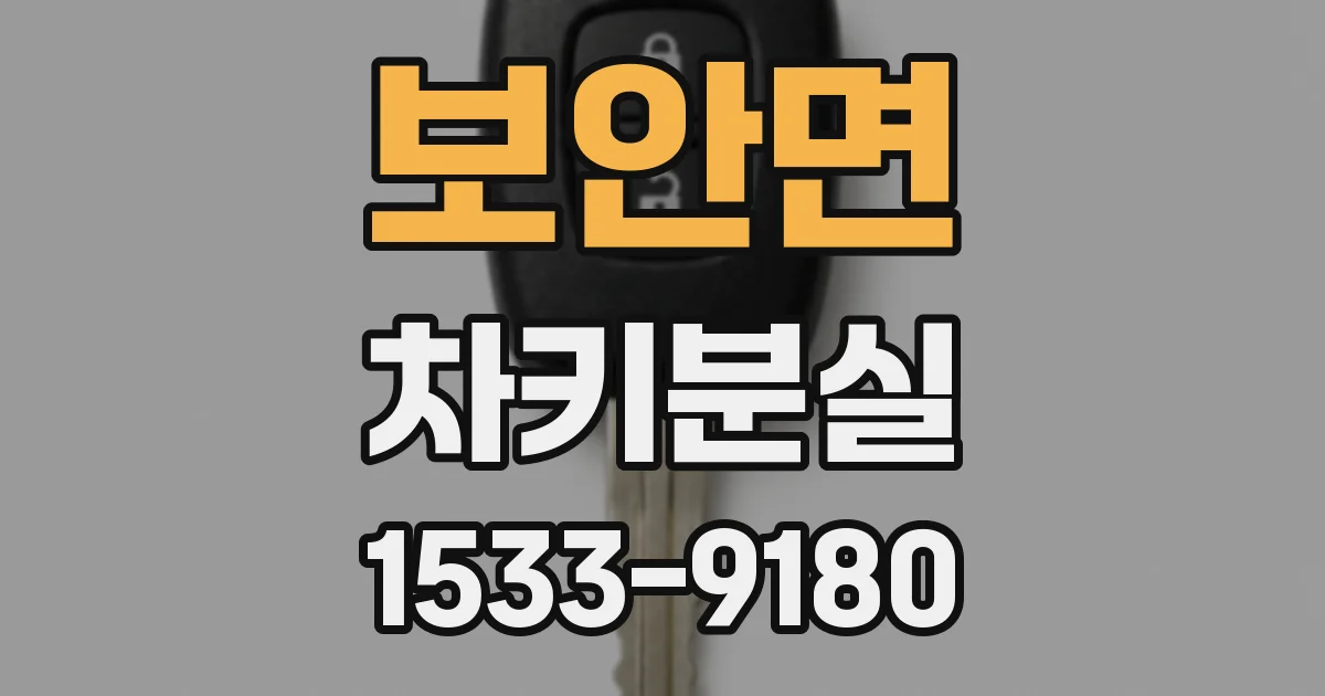 보안면 차키분실