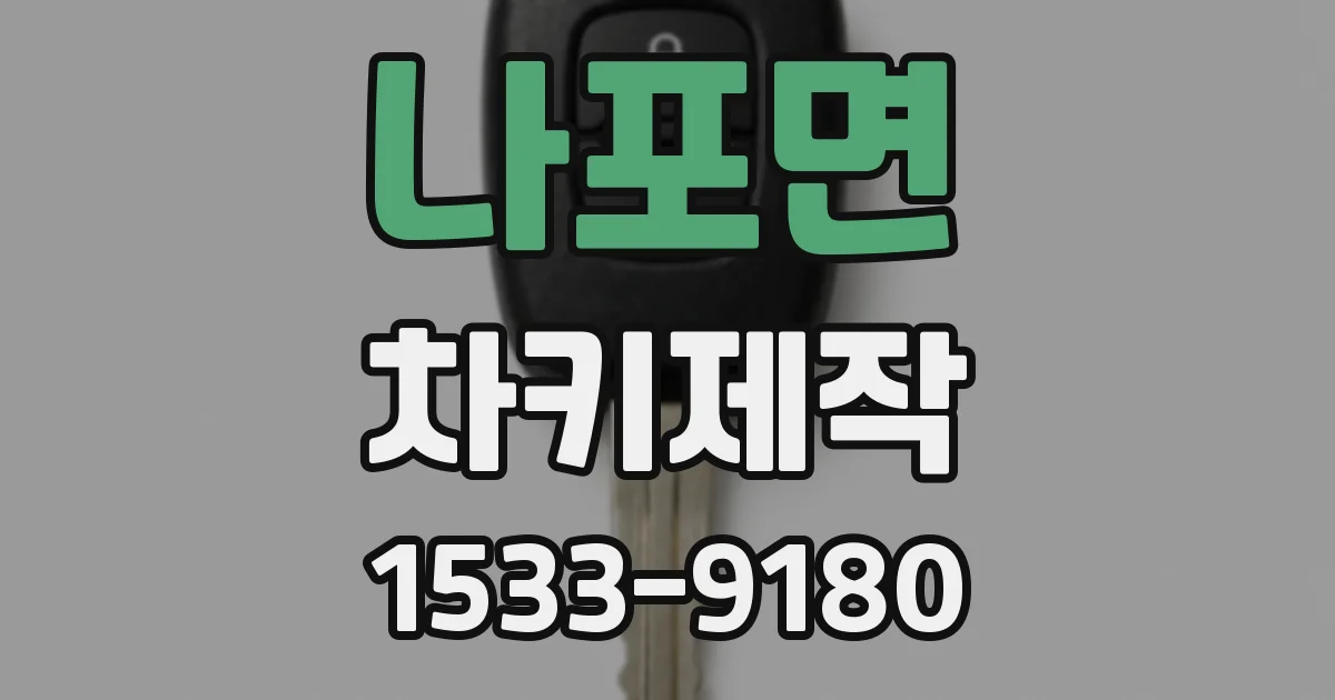 나포면 차키제작
