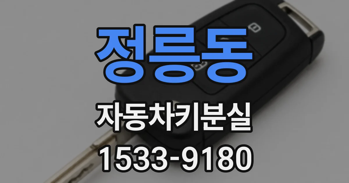 정릉동 자동차키분실