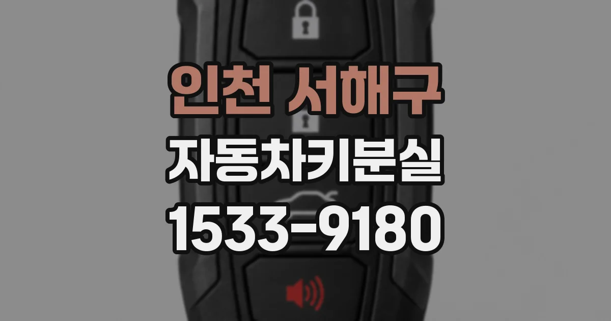 인천 서해구 자동차키분실
