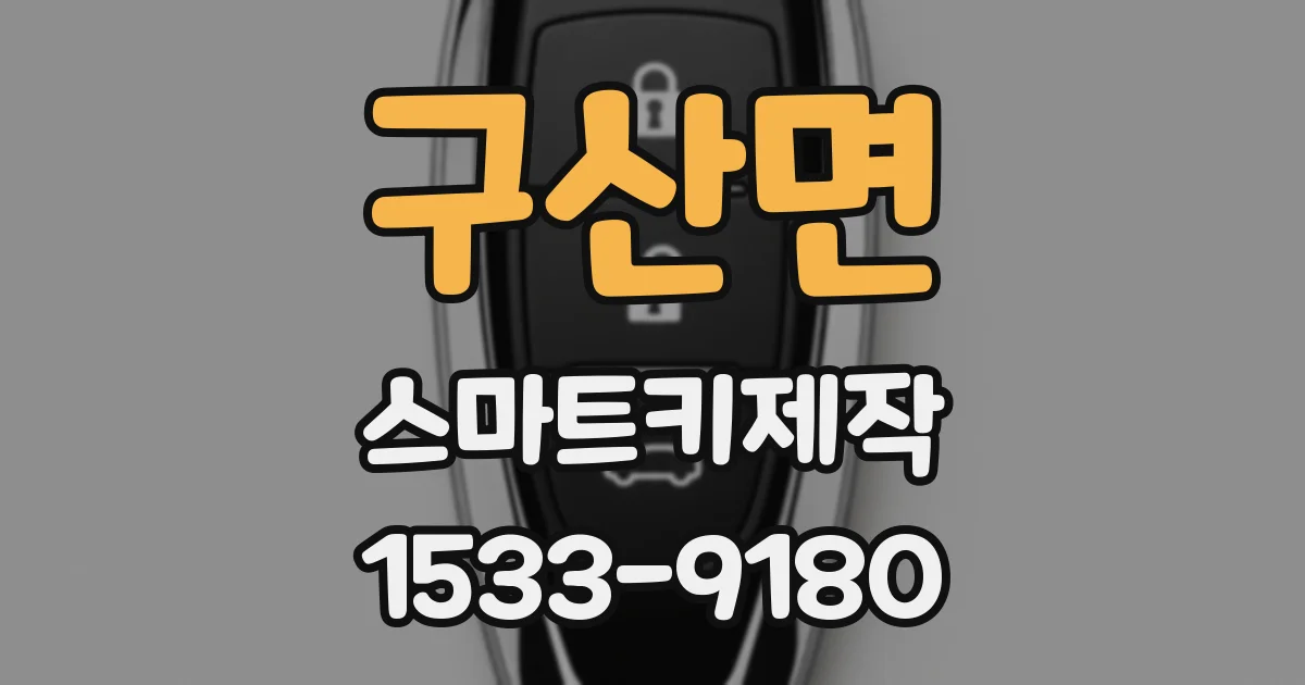구산면 스마트키제작