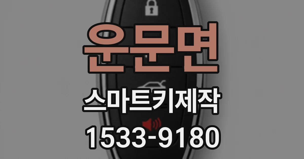 운문면 스마트키제작