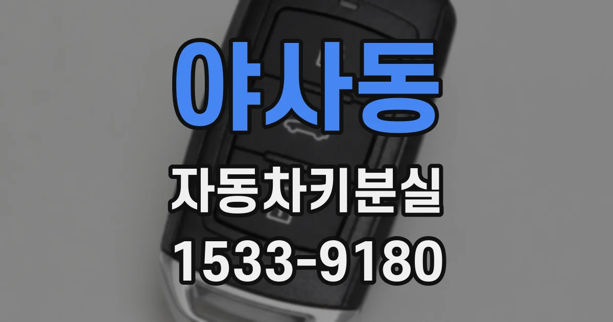 야사동 자동차키분실