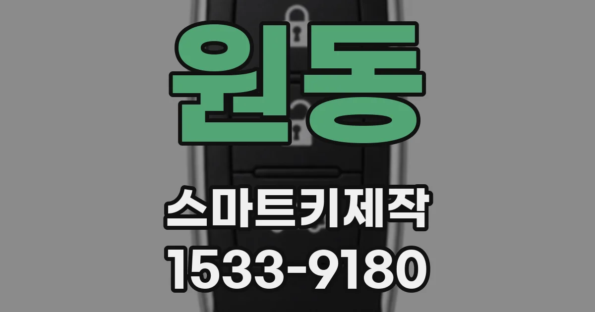 원동 스마트키제작