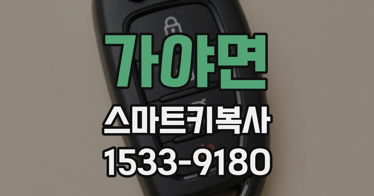 가야면 스마트키복사