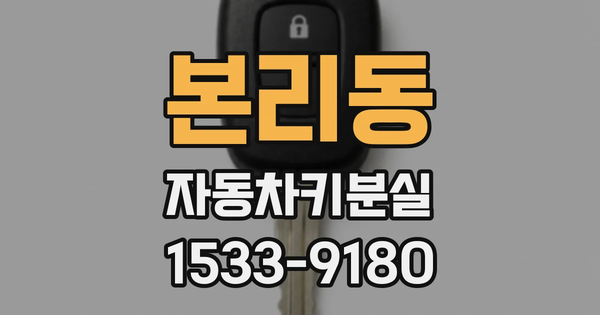 본리동 자동차키분실