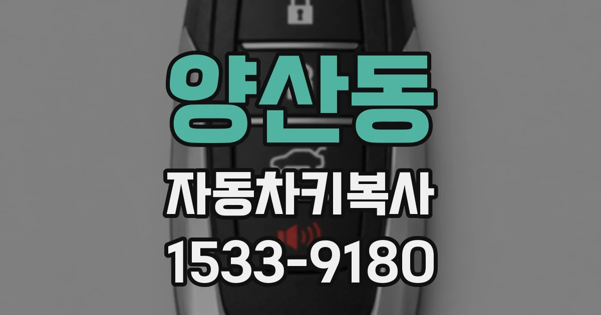양산동 자동차키복사