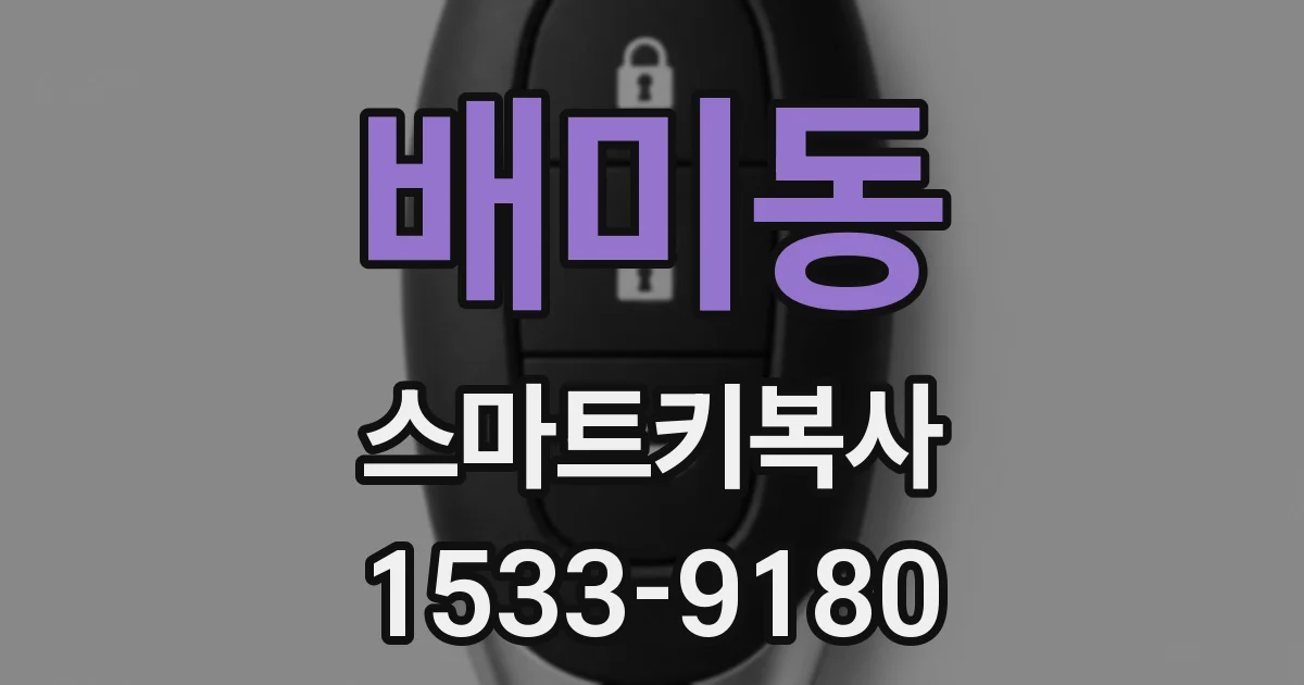 배미동 스마트키복사