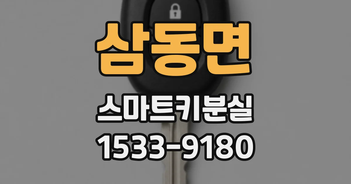 삼동면 스마트키분실