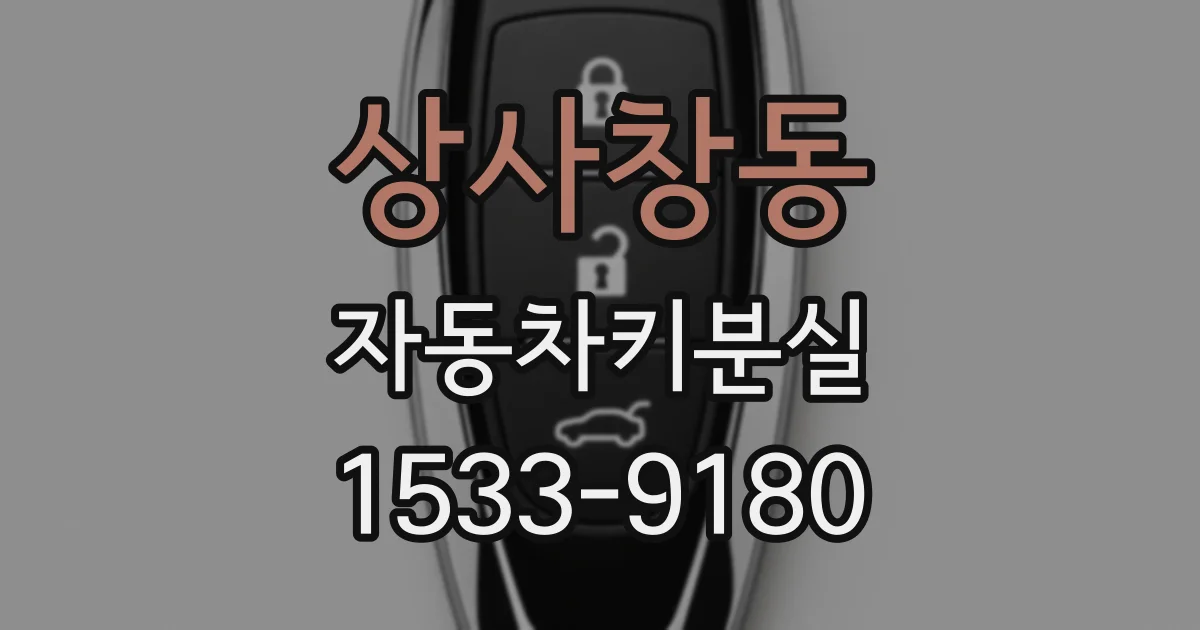 상사창동 자동차키분실