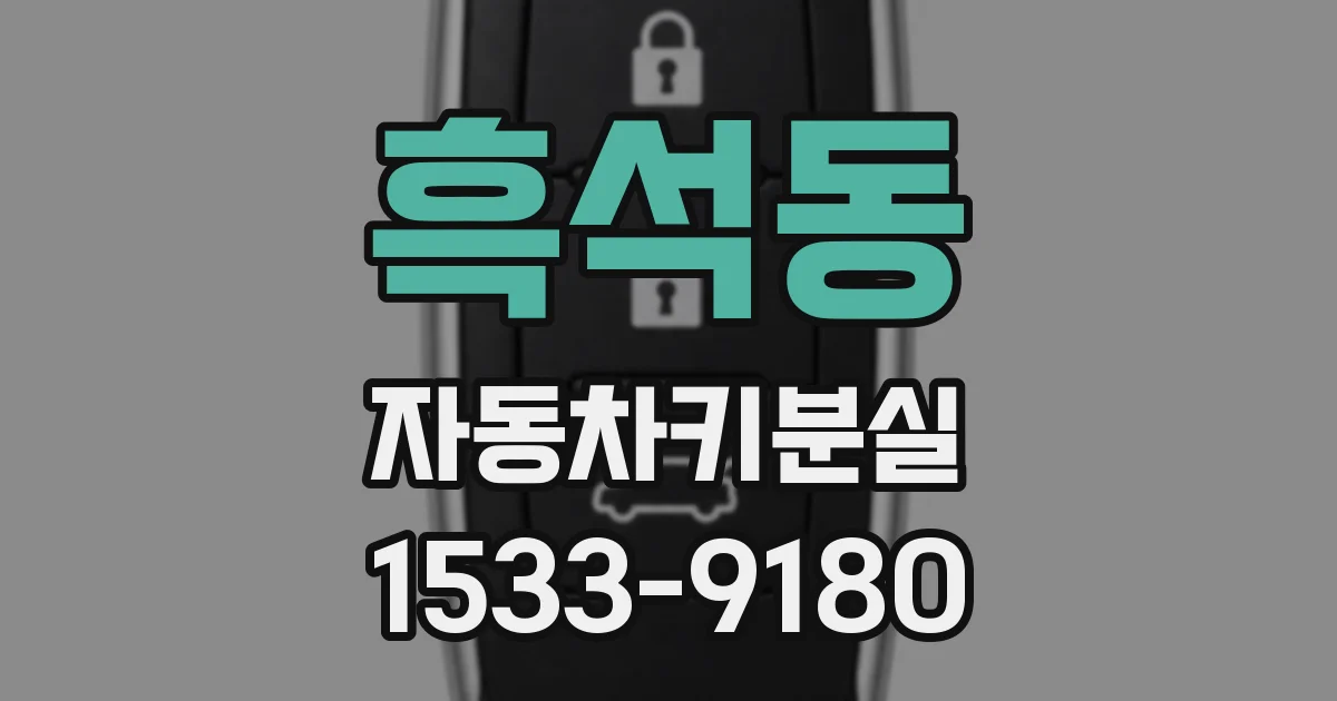 흑석동 자동차키분실