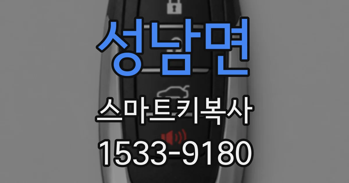 성남면 스마트키복사