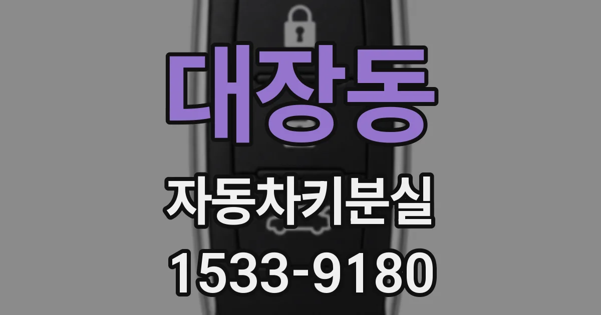 대장동 자동차키분실