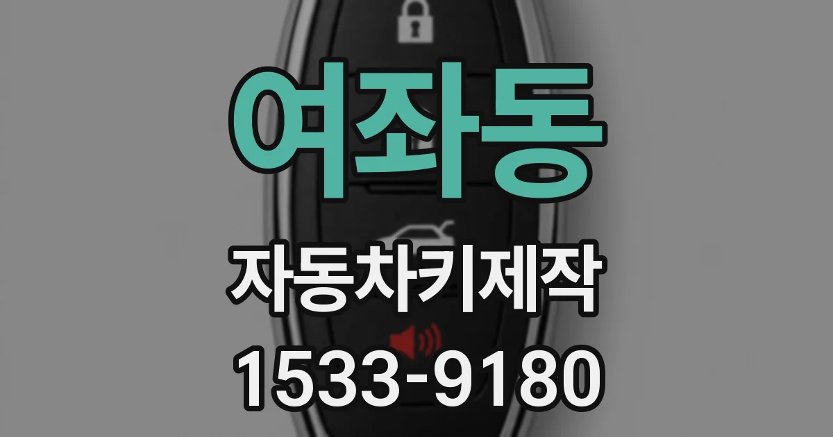 여좌동 자동차키제작