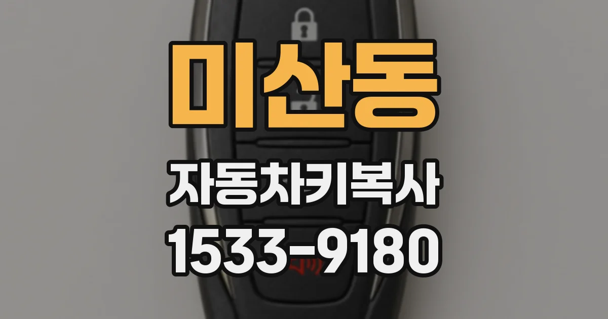 미산동 자동차키복사