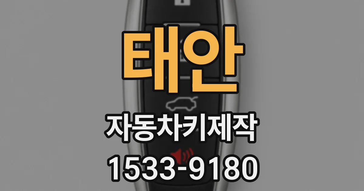 태안 자동차키제작