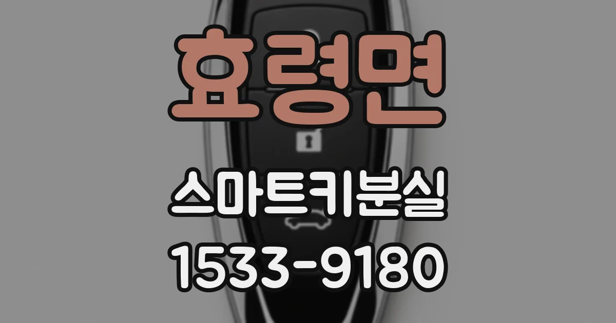 효령면 스마트키분실