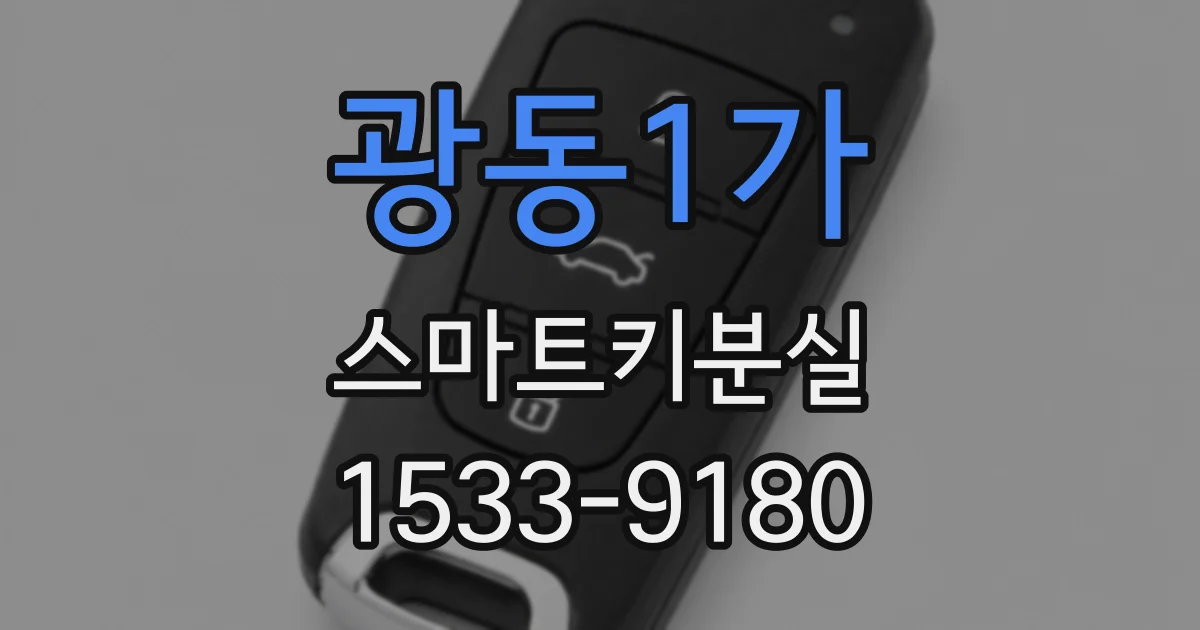 광동1가 스마트키분실