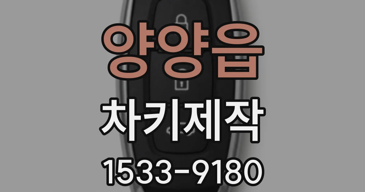 양양읍 차키제작