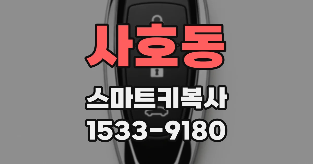 사호동 스마트키복사