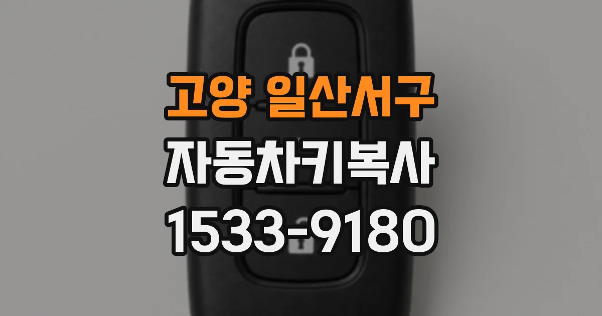 고양 일산서구 자동차키복사