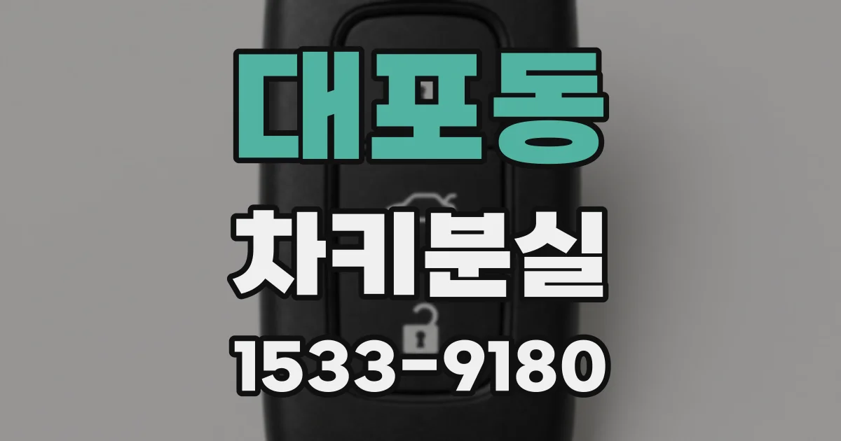 대포동 차키분실