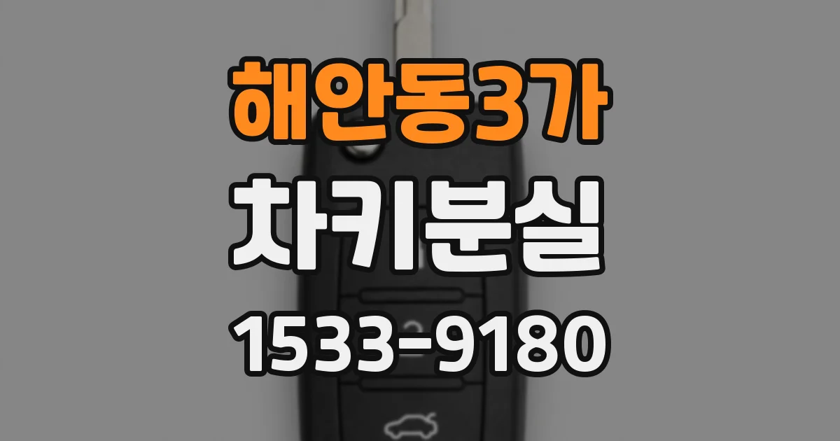해안동3가 차키분실