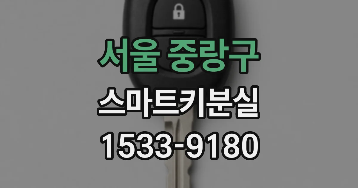 서울 중랑구 스마트키분실