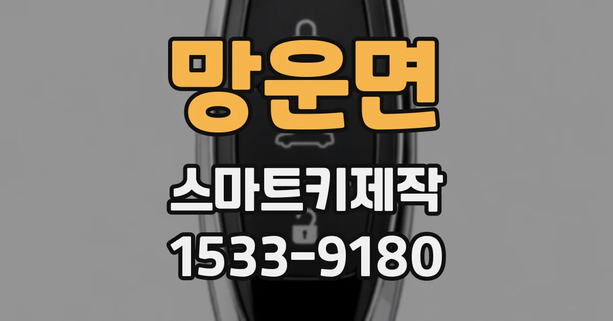 망운면 스마트키제작
