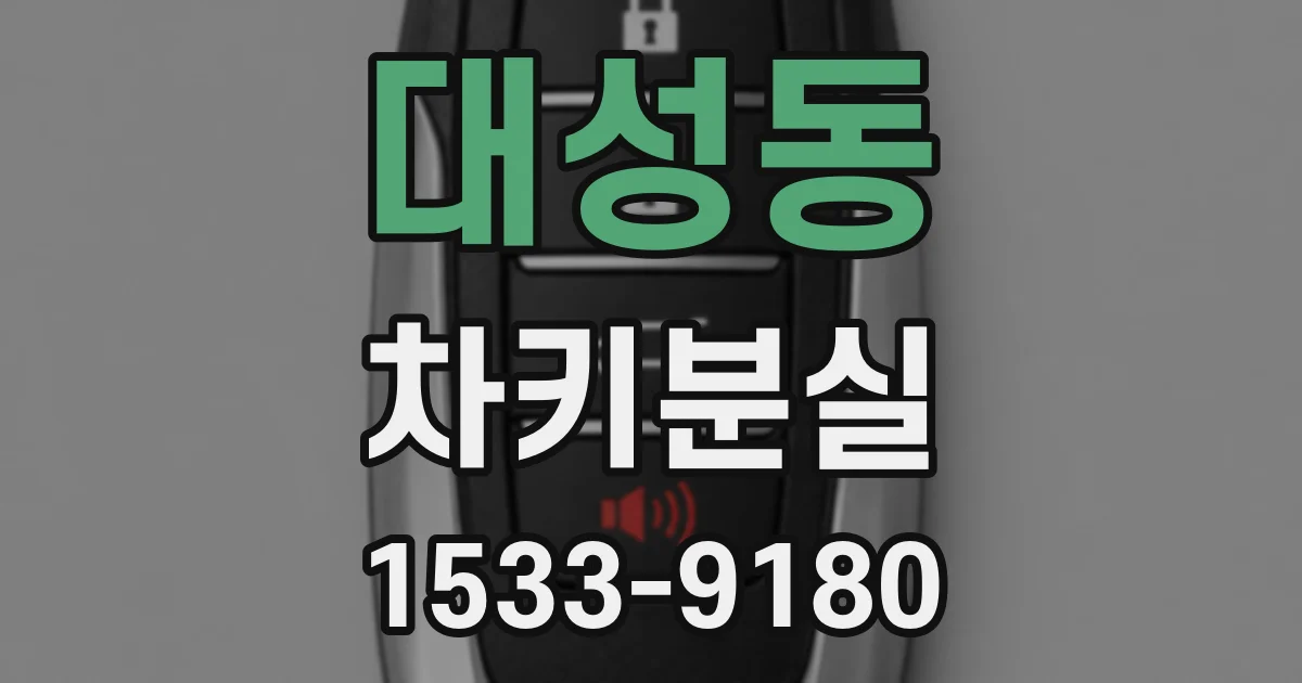 대성동 차키분실
