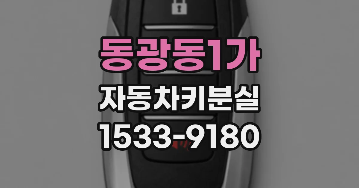 동광동1가 자동차키분실