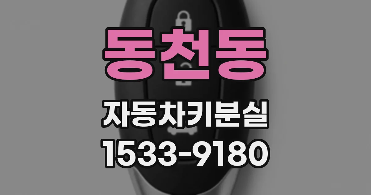 동천동 자동차키분실