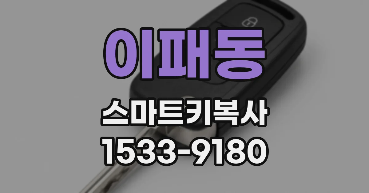 이패동 스마트키복사