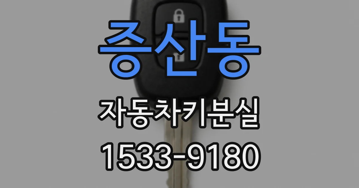 증산동 자동차키분실
