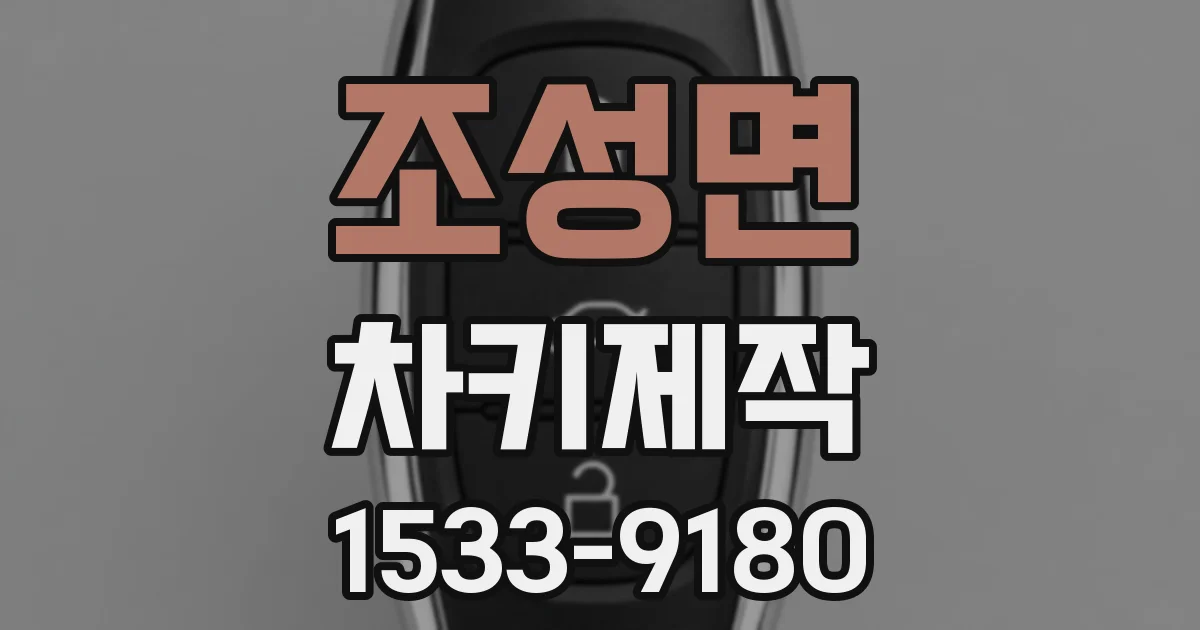 조성면 차키제작