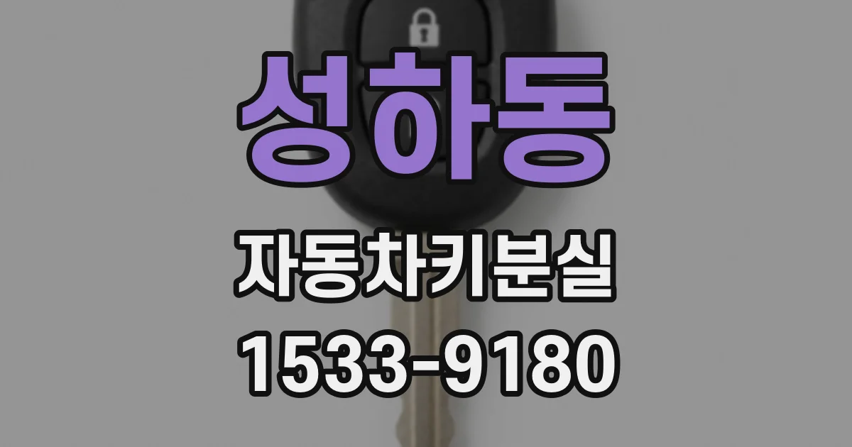 성하동 자동차키분실