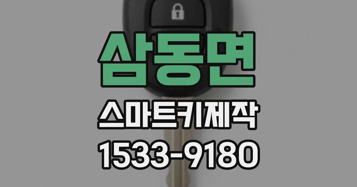 삼동면 스마트키제작
