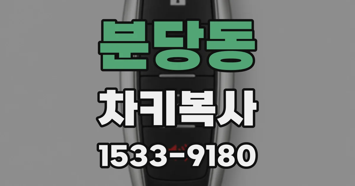 분당동 차키복사