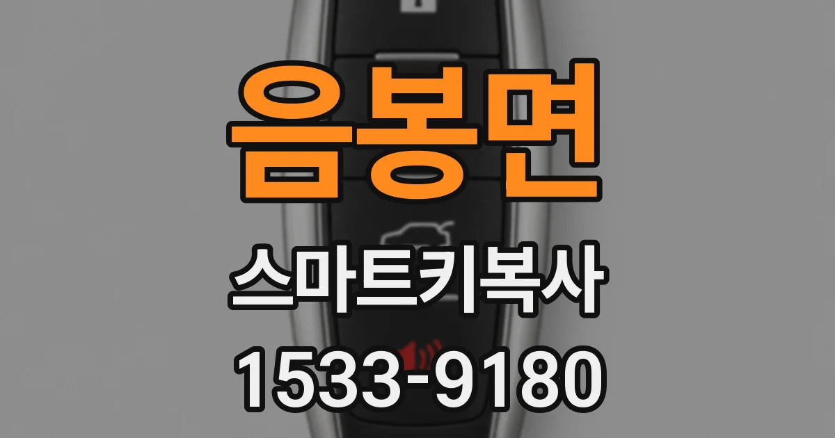 음봉면 스마트키복사
