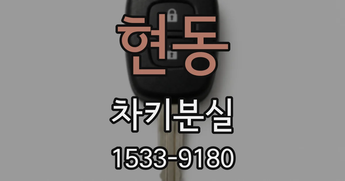 현동 차키분실