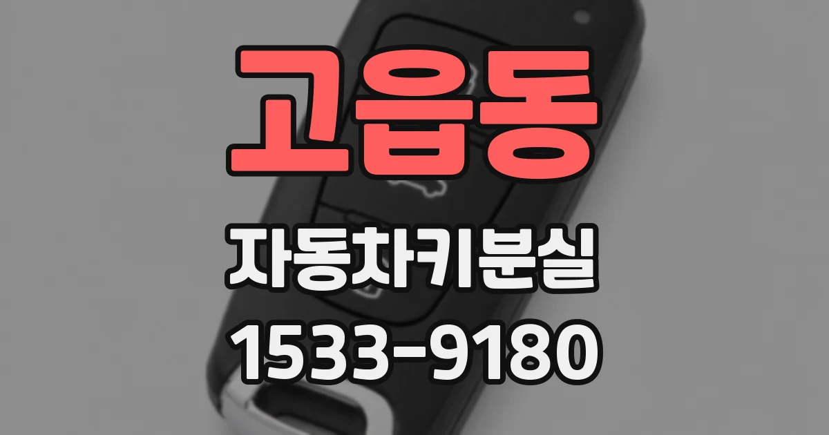 고읍동 자동차키분실